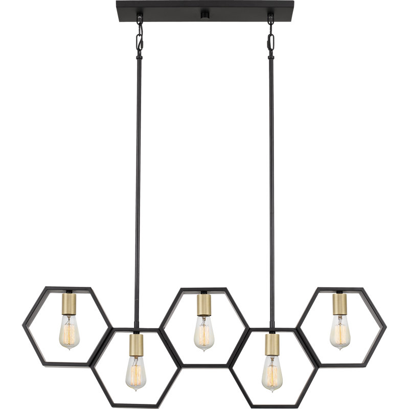 Lustre géométrique unique à 5 lumières Diara