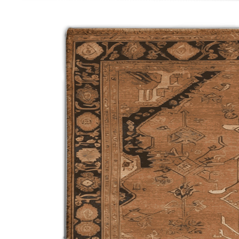 Tapis turc intérieur et extérieur brun, Rectangle 4pi x 6 pi