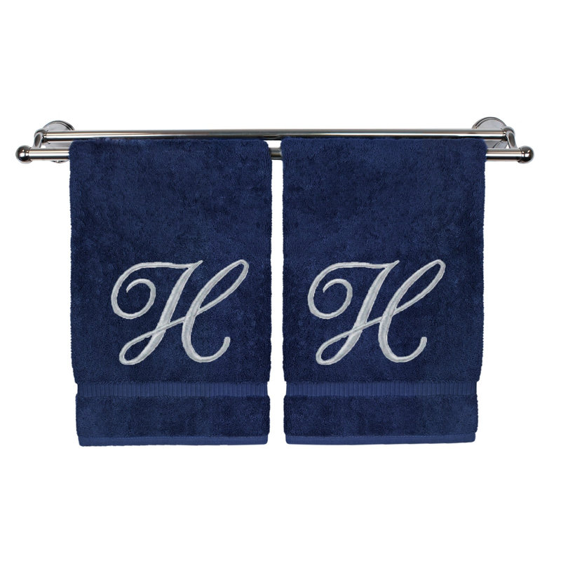 Super Plush Washcloth, Navy/Silver, H