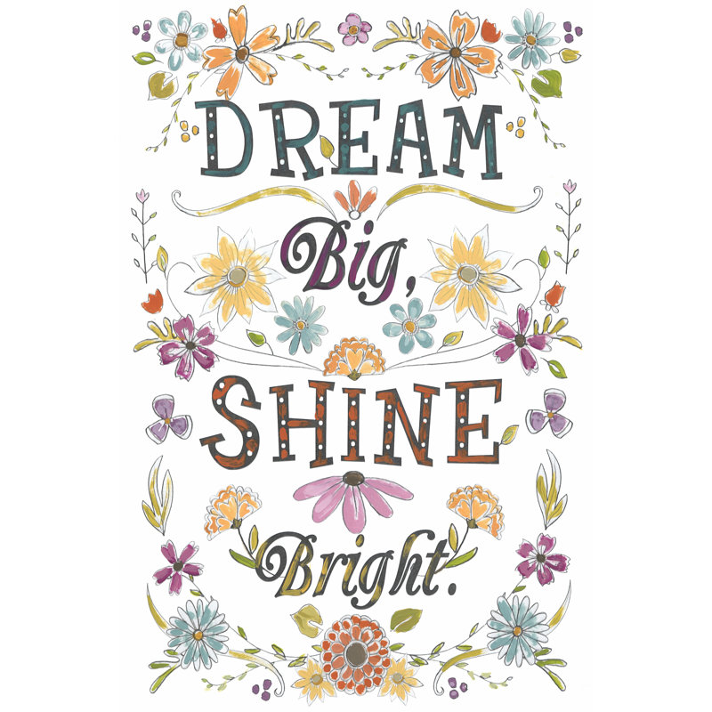 Happy Sentiments I 1 Piece Wrapped Canvas Wall Art, 91cm H x 61cm W