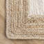 Tapis blanc cassé en jute tissé à la machine avec bordure Palermo-21729185