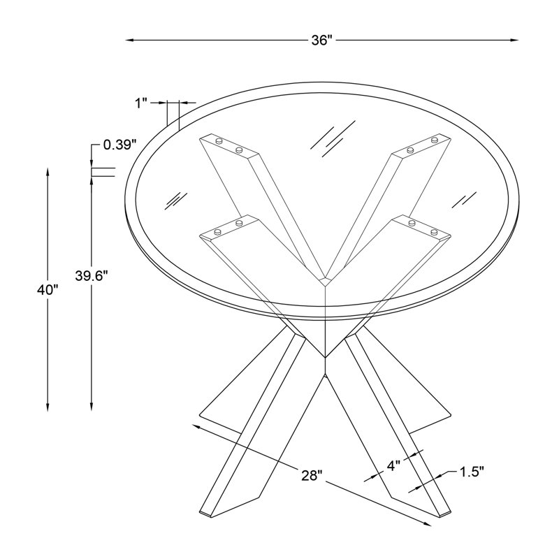 Alejoa Espresso Pub Table, 40"