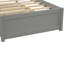 Lit plateforme simple avec lit gigogne gris - construction en bois massif et structure de taille élégante pour maximiser le confort-2087920038