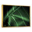 Tissu en soie vert foncé avec une fine rayure blanche I - photographie sur toile-67231594-67231597