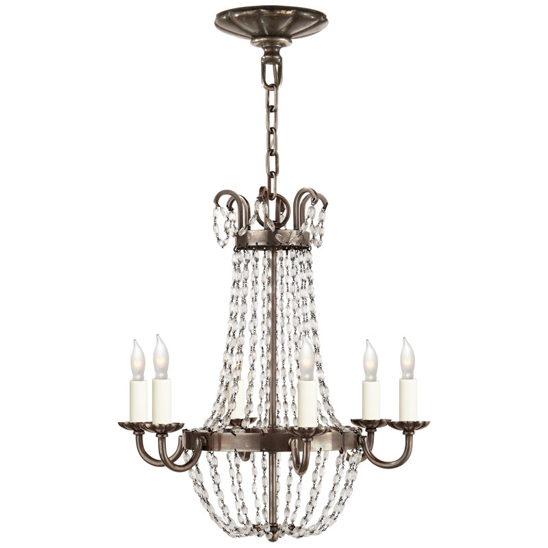 Chapman & Myers Petite Paris Flea Market Chandelier, Sheffield Silver