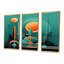 Ensemble d'art mural rétro moderne pleine lune City I - Mid-Century-932140177-932140176