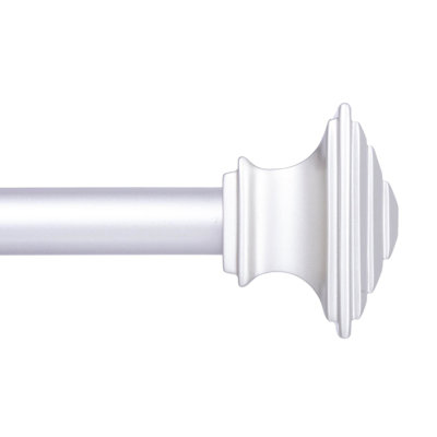 Manchester Mission 3/4" Standard Decorative Window Curtain Rod, Satin Nickel