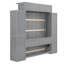 Lit escamotable pleine grandeur avec tablettes, lumières DEL et lit mural pliable peu encombrant pour la maison, gris-1202327640
