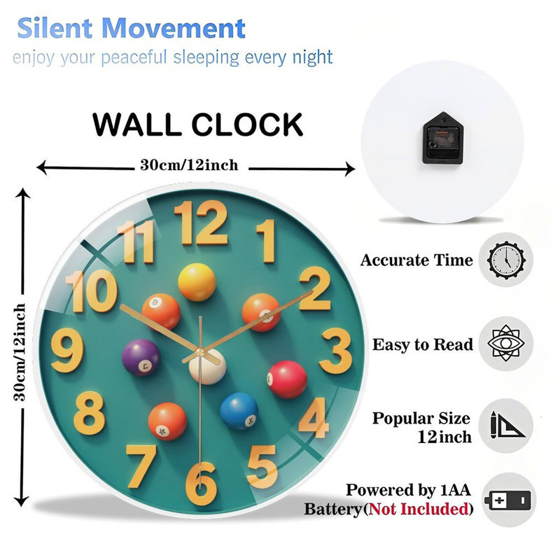 Horloge murale 12 po