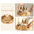 Handwoven Scalloped Wicker Tray with Handles, Water Hyacinth Serving & Decorative Tray-528136136