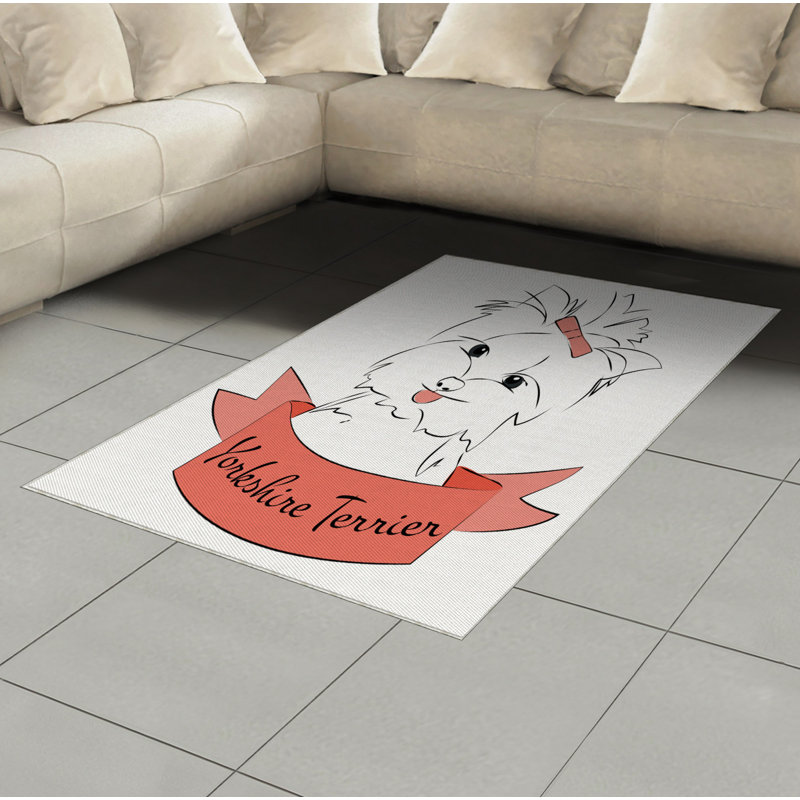 Yorkie High Density Long Fiber Poly Threads Decorative Area Rug Carpet, Rectangle 4' x 5'8"