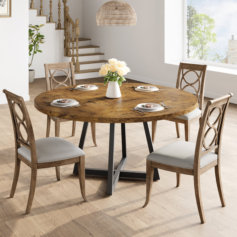 Metal Base Dining Table