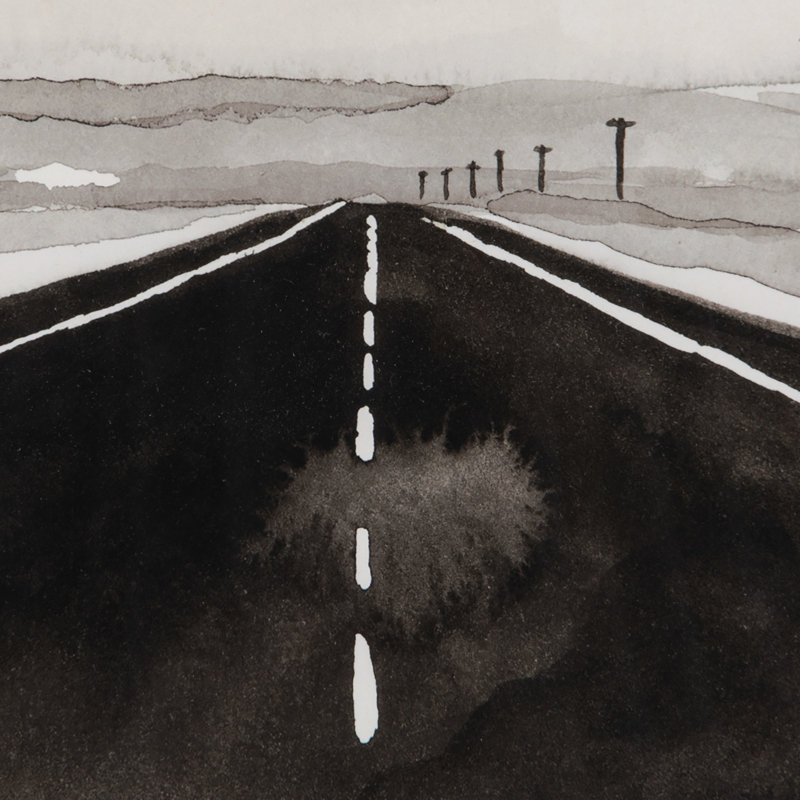 Open Road Painting by Kelly Colchin, 24" H x 24" W x 2.5" D