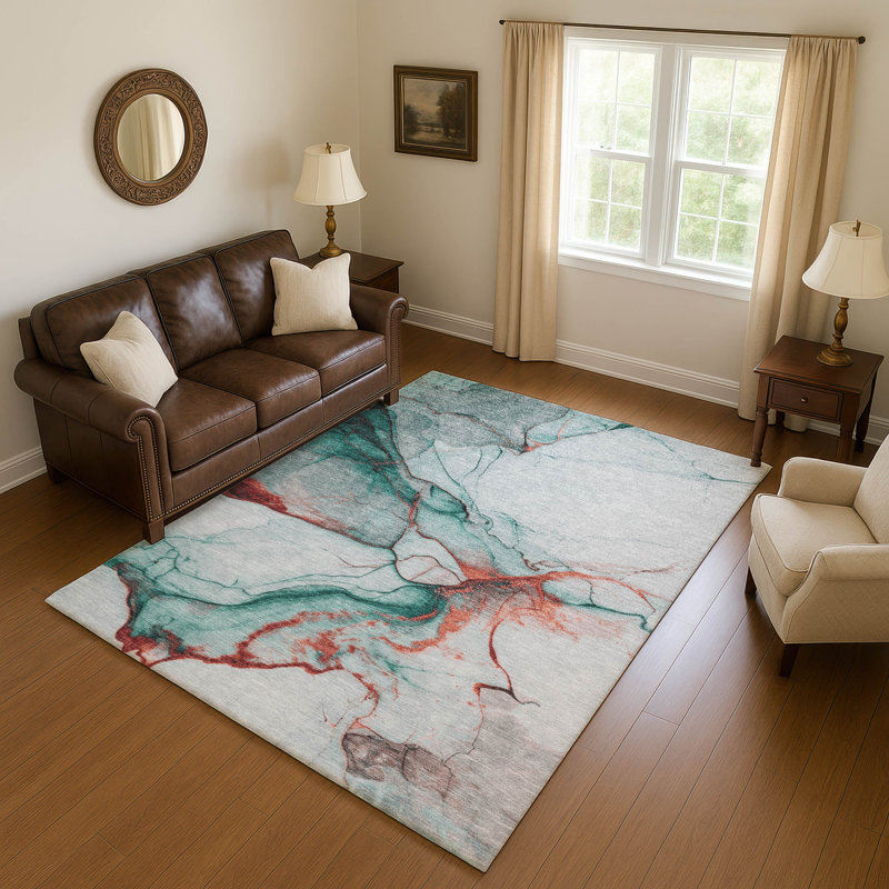 Premium Machine Washable Mehara AMF1690 Abstract Rug, Rectangle 10' x 14'