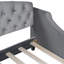 Lit de jour simple gris avec structure en bois stable et aucun sommier tapissier-1196718708