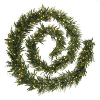 35.56cm Lighted Faux Garland with Lights