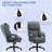 Big And Tall Office Chair, Up To 450 Lbs. Heavy Duty High Back Desk Chair With Swivel Wheels, Executive Computer Chair For Heavy People, Gray