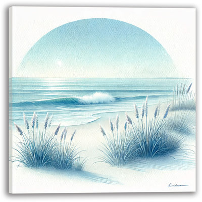 «Tranquil Beachscape», reproduction d'art sur toile tendue