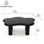 Table basse 40 "avec 4 pieds ronds, petite table basse mignonne, table centrale irrégulière unique pour le salon, appartement-1822949876