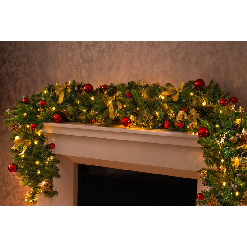 180cm Lighted Faux Garland with Lights
