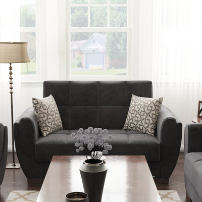 Avec microfibre noire et rangement - Siège polyvalent et confortable, revêtement rembourré et élégant pour les dortoirs