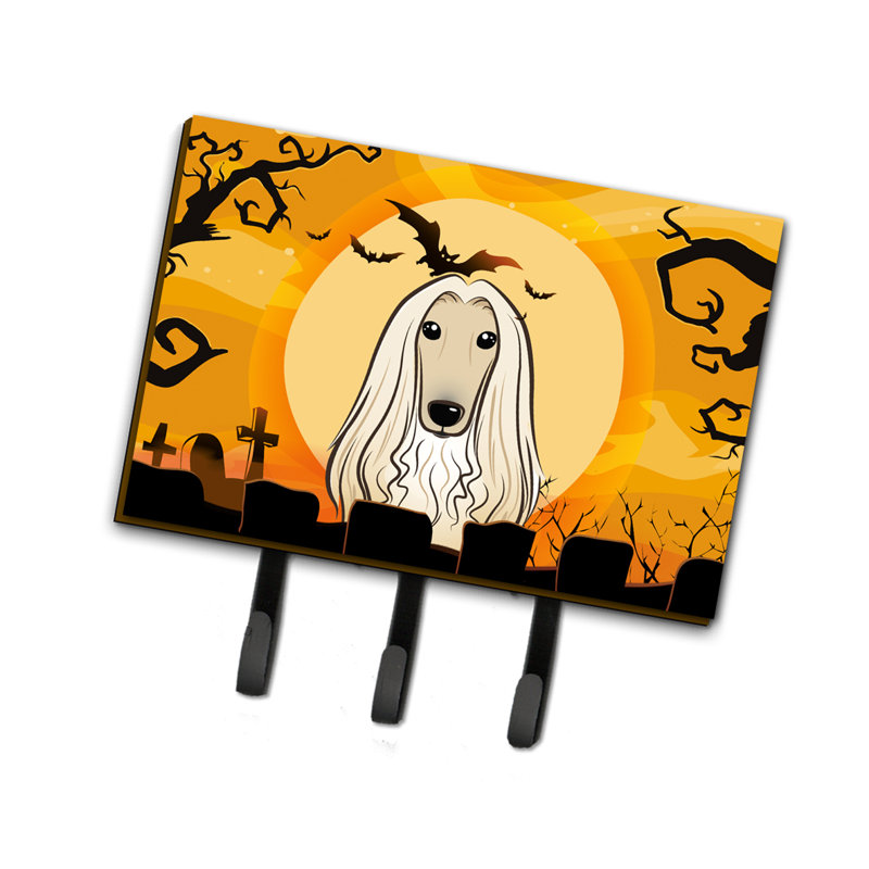 Metal Wall Organizer with Key Hooks, Afghan Hound