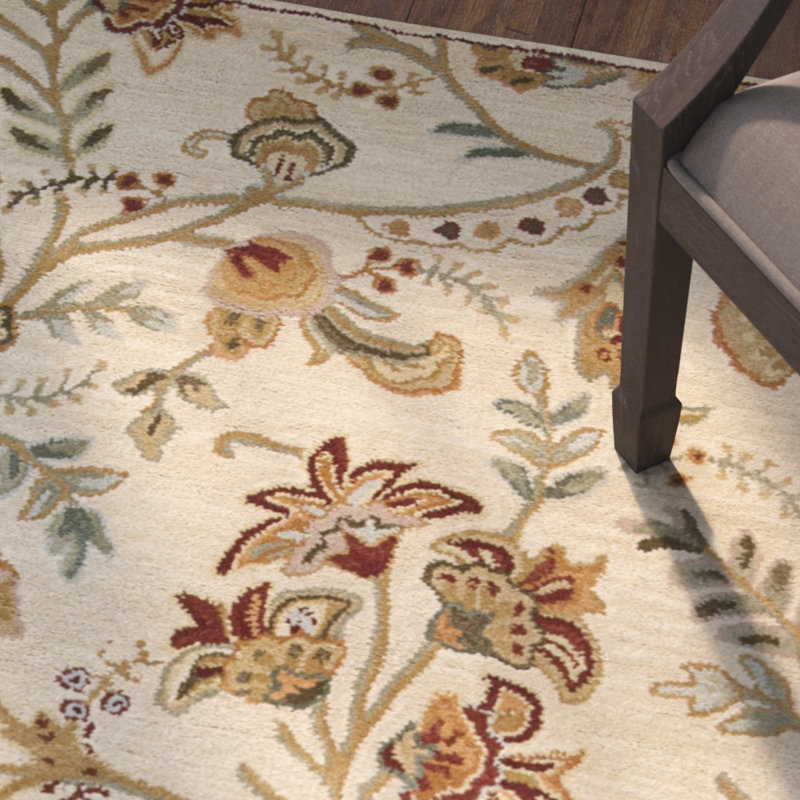 Broomhedge Wool Floral Indoor Rug, Rectangle 5'3" x 7'4"