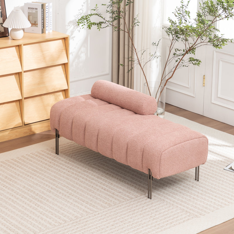 Banc de rembourrage de 52 po Ashyiah, Rose