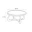 Table basse ronde de style chinois brun-130056157