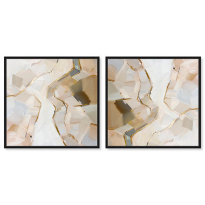 Ensemble d'écorce et de bronze sur toile Boho moderne par Art Remedy