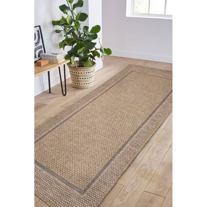 SUMMER LATTE Striped Indoor / Outdoor Area Rug, Rectangle 80 x 200  cm
