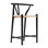 Tabouret de comptoir en teinture noire sur bois de frêne massif, siège tissé à la main en corde de papier, bois huilé, revêtement en feu, profondeur 22 po, poids du colis de 20 lb, fabrication en bois de frêne, avec surface traitée, 36,6 po