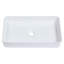 Lavabo vasque rectangulaire en céramique 24X14 - blanc, résistance aux acides, pour la maison, le restaurant, le bâtiment de bureau, style élégant, style 24 "X 14", faible absorption d'eau, différents environnements