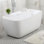 Baignoire de trempage autoportante en fibre de verre 59 po. X 30 po. Cavidan