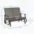 2-Person Outdoor Glider Loveseat with Steel Frame and Breathable Mesh Fabric