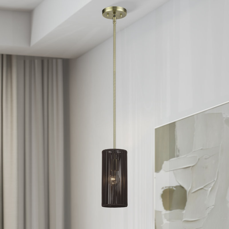 Acordia 1 Light Antique Brass Mini Pendant