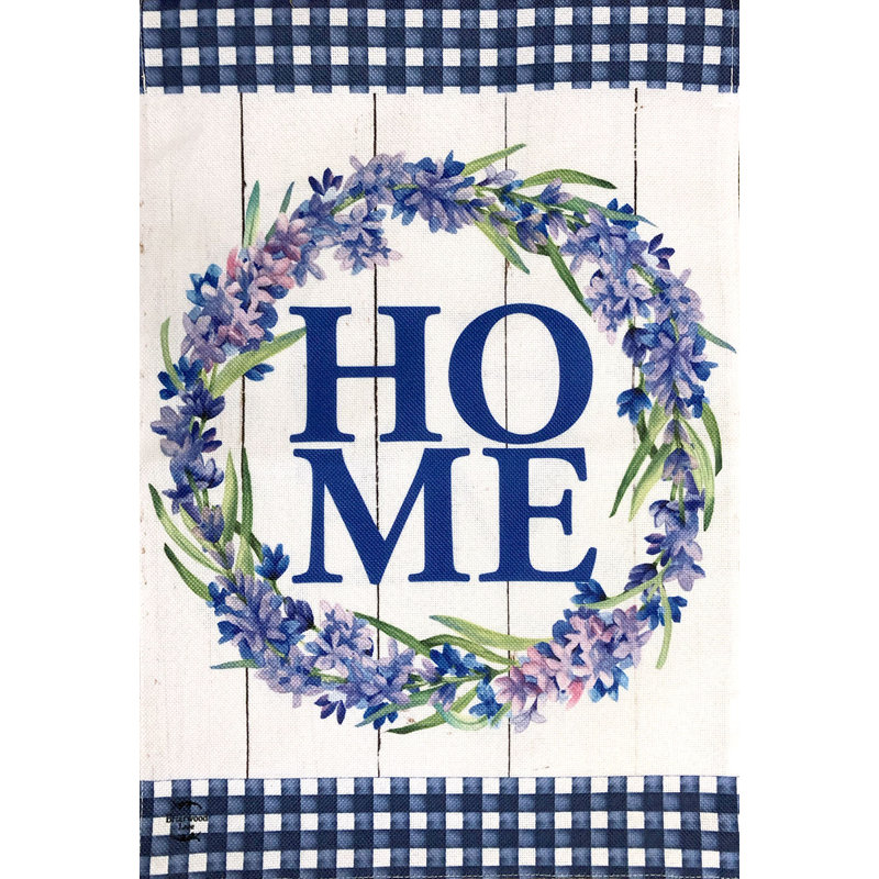 Drapeau de jardin lavande Home Burlap Spring