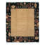 Wool Geometric Area Rug in Black/Gold-40706100
