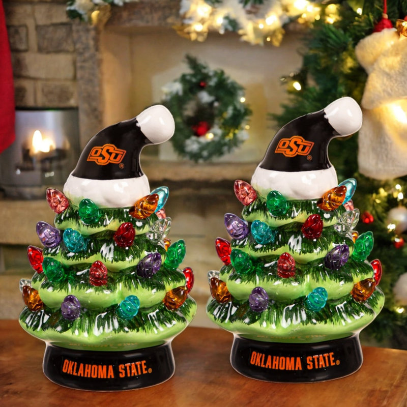 4" Mini LED Tabletop Christmas Tree, Oklahoma State University