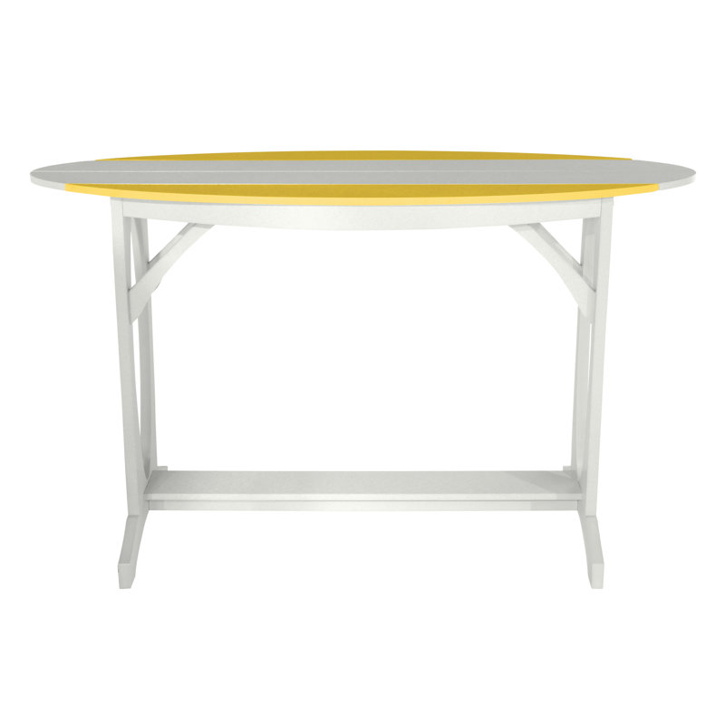 Table à hauteur de bar Shoreline, Rayon de soleil jaune / blanc
