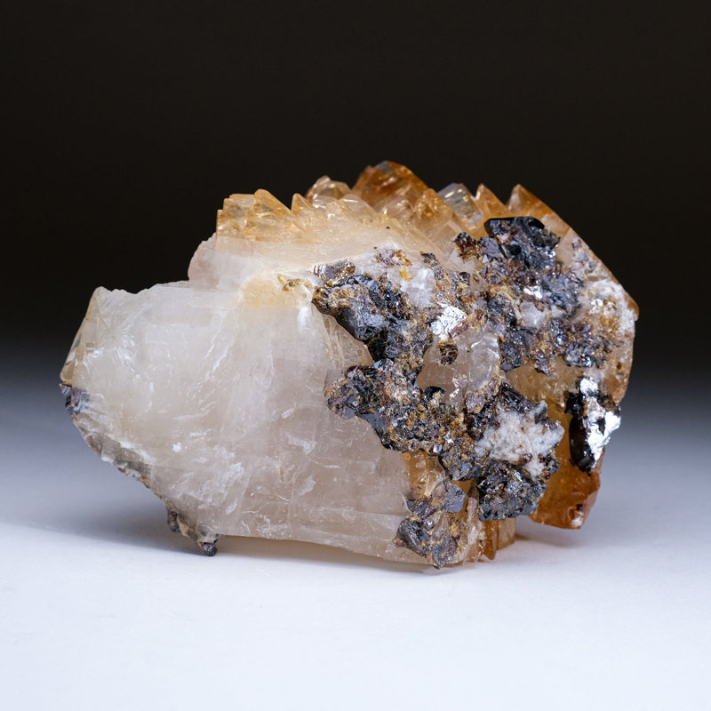 Cristal de calcite doré de la mine Elmwood, Tennessee (3,3 lb)