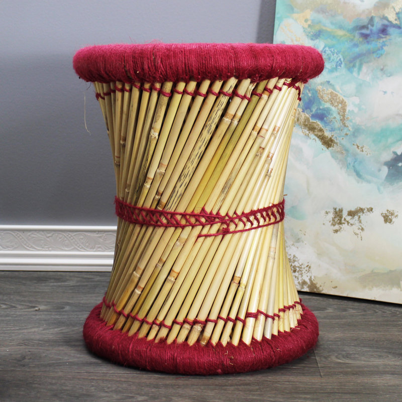 Tabouret d'appoint Barkhamsted Reed, Rose rouge
