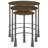 Erickah 3-piece Round Nesting Table Set Natural and Gunmetal-448759328-448759334