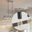 34 in. 5-Light Rustic Cage Chandelier, Adjustable Height for Kitchen Island / Dining Room-1447890419
