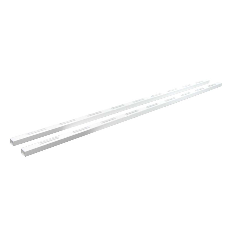72" Fortress Pure View Stair Rod Set, White