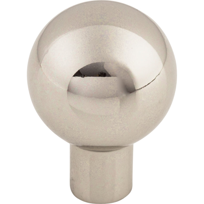 Brookline Round Knob, Polished Nickel, 7/8" Knob Diameter