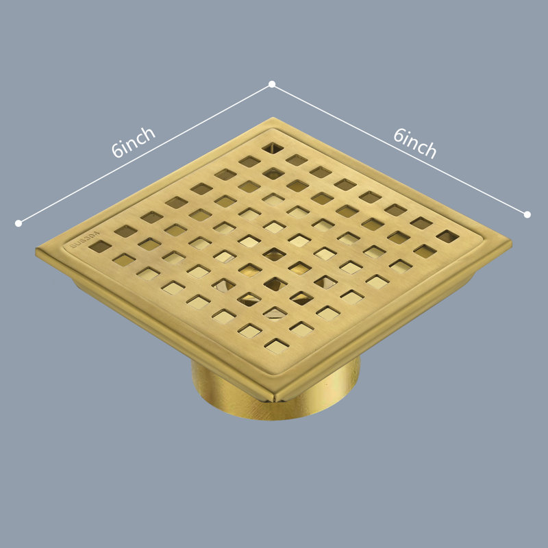 6'' W Grid, Brushed Gold