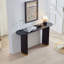 Console 59,1 ", pieds en acier inoxydable, moderne pour couloir - noir