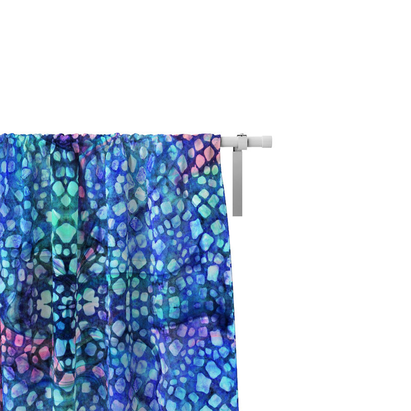 Panneaux de rideaux semi-transparents abstraits (DSQ est fixé à 2), l 20 po x L 52 po