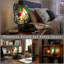 Lampe papillon de style Tiffany Rosalind Wheeler - Lampe de table ou de bureau en vitrail à DEL incluse - Décoration papillon colorée au look rétro
